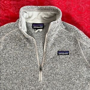 Patagonia Better Sweater 1/4 Zip Fleece Birch White Women’s Small